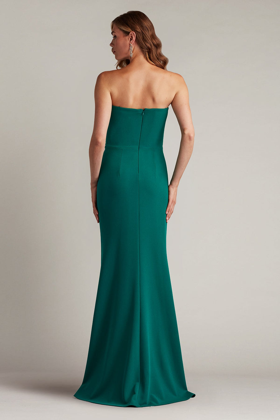 Prom Dresses Pleated Long Formal Prom Ruffle Dress Emerald