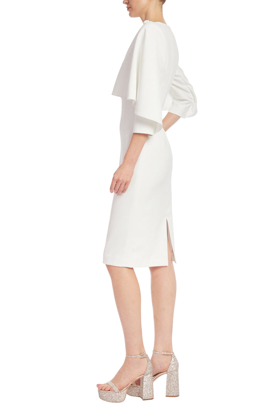 Cocktail Dresses Short Button Cocktail Dress Light Ivory