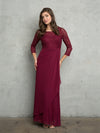 Mother of the Bride Dresses Long Mother of the Bride Lace Formal Dress Burgundy
