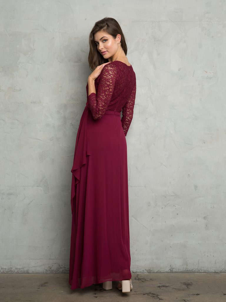 Mother of the Bride Dresses Long Mother of the Bride Lace Formal Dress Burgundy