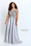 Formal Dresses Long Beaded Illusion A Line Formal Dress Dark Gray