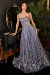 Prom Dresses Long A-line Prom Dress Smoky Blue