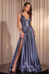 Prom Dresses Glitter Formal Long A Line Prom Dress Smoky Blue