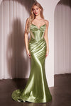 Prom Dresses Fitted Prom Long Glitter Formal Dress Greenery