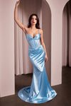 Prom Dresses Fitted Prom Long Glitter Formal Dress LT Blue