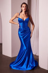 Prom Dresses Fitted Prom Long Glitter Formal Dress Royal