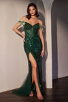 Prom Dresses Formal Long Beaded Fringe Prom Dress Emerald