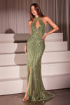 Prom Dresses Long Formal Sequin Fitted Prom Dress Greenery