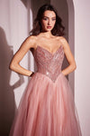 Prom Dresses Long A Line Formal Prom Beaded Dress Blush