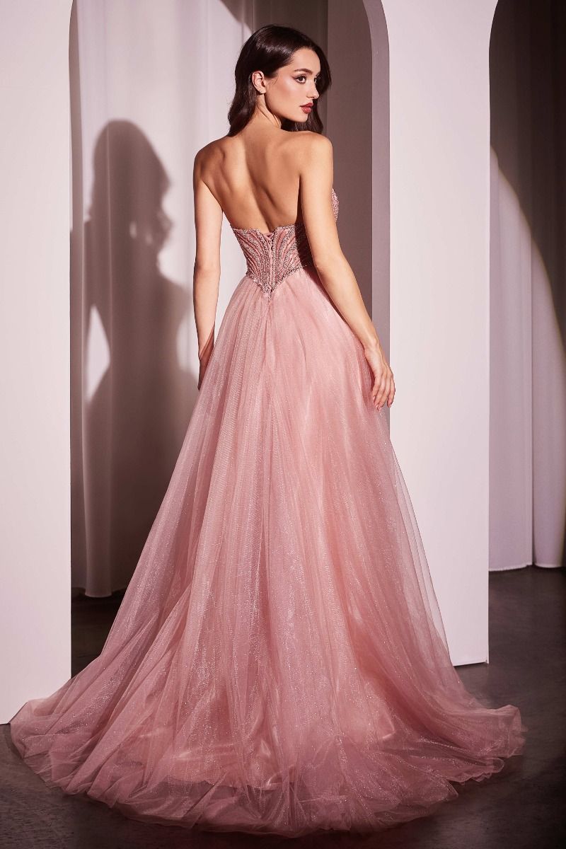 Prom Dresses Long A Line Formal Prom Beaded Dress Blush