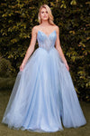 Prom Dresses Long A Line Formal Prom Beaded Dress LT Blue