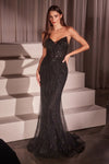 Prom Dresses Formal Sequin Fitted Long Prom Dress Black
