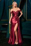 Prom Dresses Formal Long Lace Applique Prom Dress Burgundy