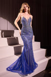 Prom Dresses Formal Glitter Prom Fitted Long Dress Royal