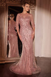 Mother of the Bride Dresses Long Mother of the Bride Sequin Formal Dress Dusty Rose