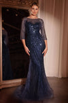 Mother of the Bride Dresses Long Mother of the Bride Sequin Formal Dress Navy