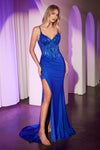 Prom Dresses Formal Long Prom Beaded Applique Dress Royal
