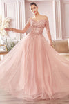 فستان رسمي بدون أكتاف من LaDivine CD0172