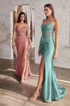 Prom Dresses Knotted Sequin Formal Prom Long Dress Robin Blue