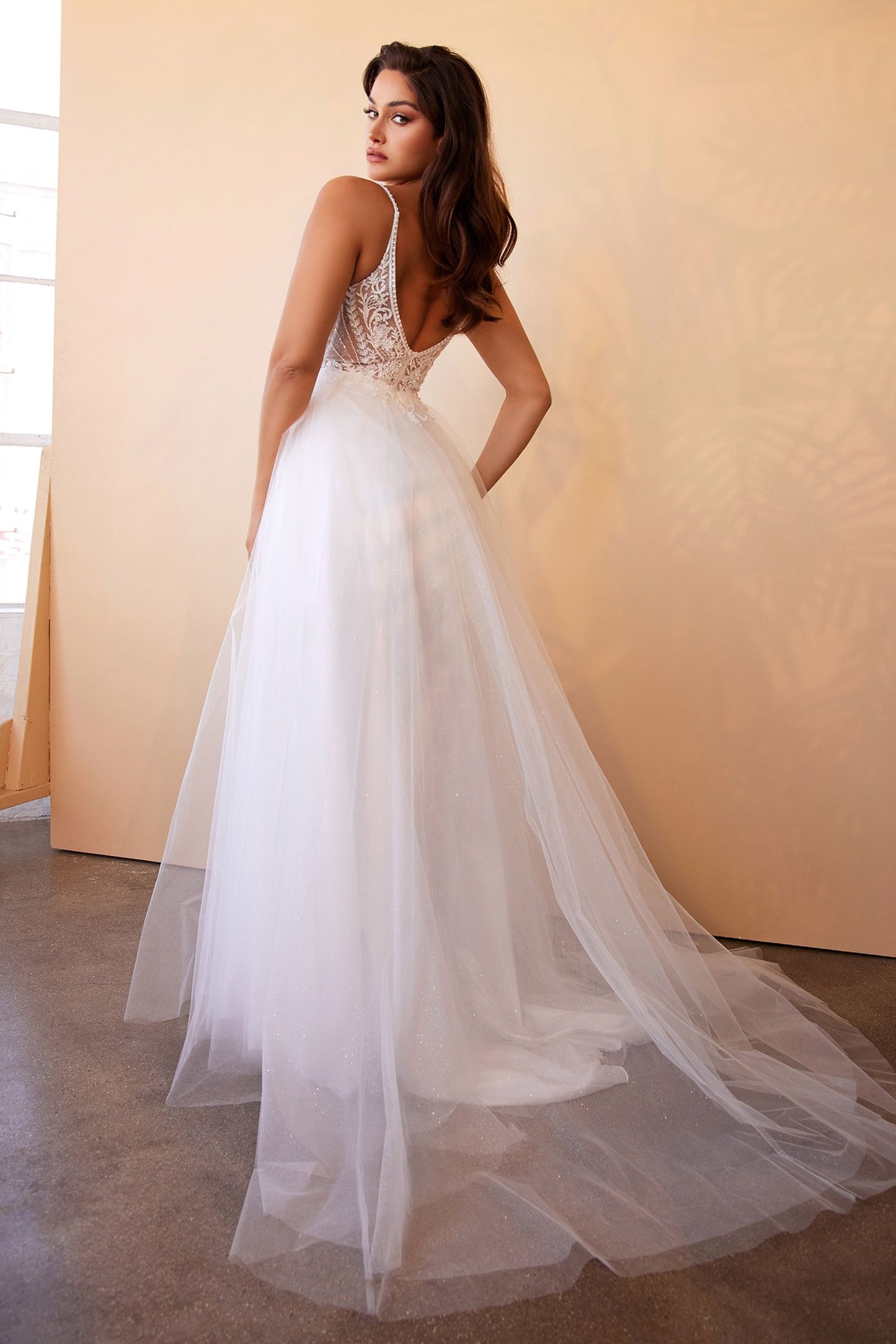 Wedding Dresses Long Bridal Gown Beaded A Line Wedding Dress Off White