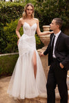 Wedding Dresses Long Beaded Mermaid Wedding Dress Off White