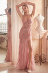 Prom Dresses LaDivine CD0220 Sequin Fitted Formal Prom Long Dress Rose Gold