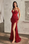 Prom Dresses Formal Prom Sequin Long Dress Red
