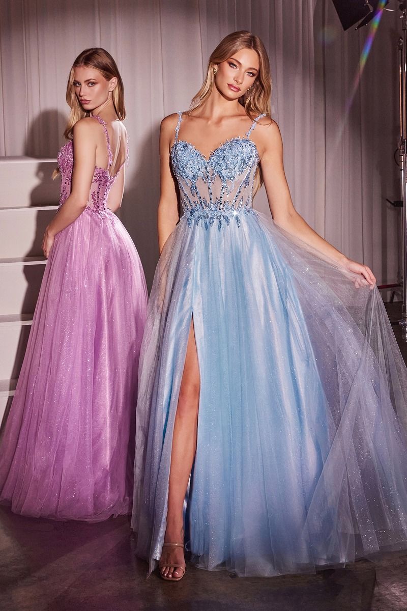 Prom Dresses Long Formal A Line Applique Prom Dress Dusty Lavender