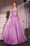 Prom Dresses Long Formal A Line Applique Prom Dress Dusty Lavender