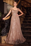 Formal Dresses Formal Evening Long Beaded A Line Dress Mocha Gold