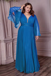 فستان LaDivine CD242C طويل رسمي بقصة A مقاس كبير