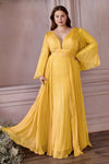 فستان LaDivine CD242C طويل رسمي بقصة A مقاس كبير