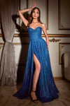 فستان سهرة طويل لامع من LaDivine CD252