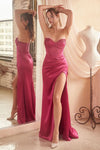 Prom Dresses Beaded Corset Formal Prom Dress Fuchsia
