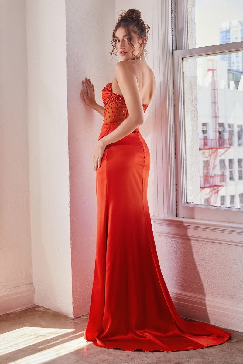 Prom Dresses Beaded Corset Formal Prom Dress Sunkiss Orange