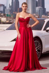Prom Dresses Prom Long Corset Beaded A Line Formal Gown Red