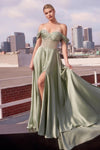 Prom Dresses Prom Long Corset Beaded A Line Formal Gown Sage