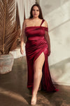 Plus Size Dresses Long Plus Size Formal Prom Dress Burgundy