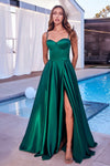Prom Dresses Formal A Line Prom Long Dress Emerald