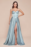 Prom Dresses Formal A Line Prom Long Dress Light Blue