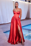 Prom Dresses Formal A Line Prom Long Dress Red
