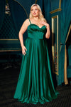 Plus Size Dresses Long Plus Size Formal Corset Dress Emerald