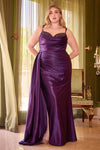 Plus Size Dresses Fitted Long Formal Plus Size Dress Eggplant