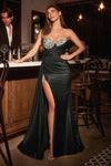 Prom Dresses Beaded Long Formal Fitted Prom Dress Black