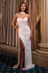 Wedding Dresses Bridal Gown Long Slit Wedding Dress Off White