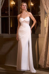 Wedding Dresses Long Fitted Wedding Dress Off White