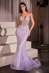 Prom Dresses Prom Long Corset Beaded Formal Gown Lavender