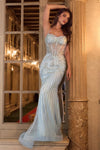 Prom Dresses Beaded Long Formal Prom Dress Lt Blue