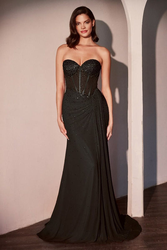 Prom Dresses Formal Long Prom Fitted Evening Dress Black