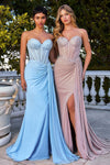 Prom Dresses Formal Long Prom Fitted Evening Dress Nude